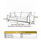 Sofá Para Sala De Estar Fixo 4 Lugares Aquiles Luxo Chumbo