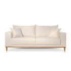 Sofá Para Sala De Estar Fixo 4 Lugares Argos Bege Claro