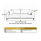 Sofá Para Sala De Estar Fixo 4 Lugares Argos Bege Claro