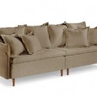 Sofá Para Sala De Estar Fixo 4 Lugares Atlas Bege
