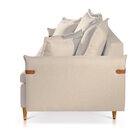 Sofá Para Sala De Estar Fixo 4 Lugares Atlas Bege Claro