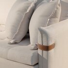 Sofá Para Sala De Estar Fixo 4 Lugares Atlas Bege Claro