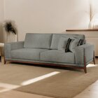 Sofá Para Sala De Estar Fixo 4 Lugares Magnus Luxo Cinza