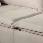 Sofá Para Sala De Estar Fixo 4 Lugares Orfeu Luxo Bege Claro