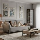 Sofá Para Sala De Estar Living Clássico 140cm Pés De Ferro Lo