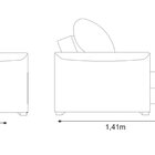 Sofá Para Sala De Estar Palermo Linho - 152 Cm Cinza Claro