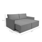 Sofá Para Sala De Estar Retrátil 198cm X 85cm Tecido Safira P