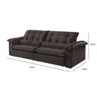 Sofá Para Sala De Estar Retrátil E Reclinável 250cm Florença