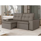 Sofá Para Sala De Estar Retrátil E Reclinável Damasco Marrom