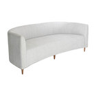 Sofá Para Sala Margot Curvo 2 24 Metros Tecido Linho Pés Made