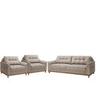 Sofá Para Sala Pequena E 2 Poltronas Living Linho Bege Verona