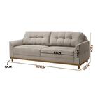 Sofá Para Sala Pequena E Poltrona Living Linho Bege Verona 2.