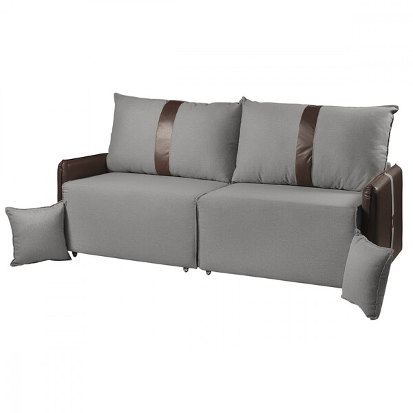 Sofá Para Sala Reclinavel Estofado Doux 200cm Veludo Cinza