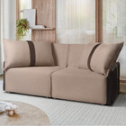 Sofá Para Sala Reclinável Estofado Doux 200cm Veludo Creme