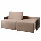 Sofá Para Sala Reclinavel Estofado Manhattan 200cm Creme