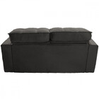 Sofá Para Sala Reclinavel Estofado Price 180cm Veludo Cacau