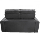 Sofá Para Sala Reclinavel Estofado Price 180cm Veludo Chumbo