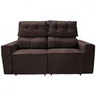 Sofá Para Sala Reclinavel Price 180cm Veludo Chocolate