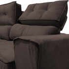 Sofá Para Sala Reclinavel Price 180cm Veludo Chocolate
