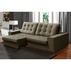 Sofá Para Sala Retrátil 250cm Alice Tecido Suede Marrom Isofa