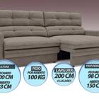 Sofá Pegasus 2,00m Assento Retrátil E Reclinável Velosuede Be