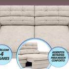 Sofá Pegasus 2,30m Assento Retrátil E Reclinável Velosuede Ar