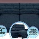 Sofá Pegasus 2,30m Assento Retrátil E Reclinável Velosuede Pe