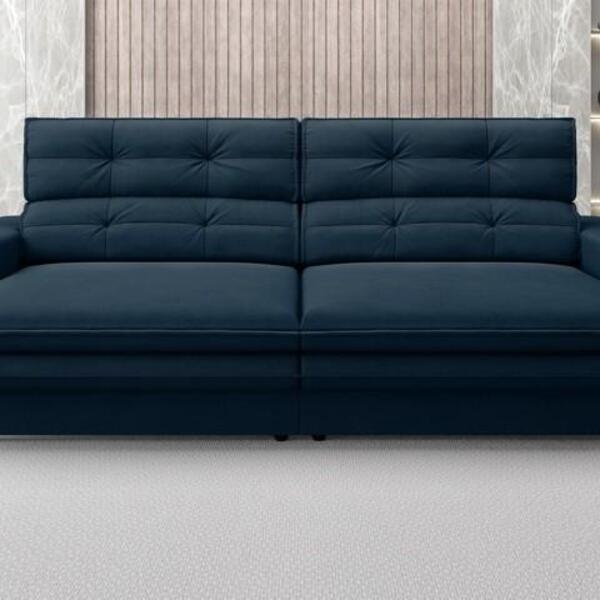 Sofá Pegasus 2,30m Assento Retrátil E Reclinável Velosuede Pe