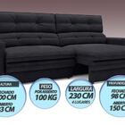 Sofá Pegasus 2,30m Assento Retrátil E Reclinável Velosuede Pr