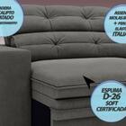 Sofá Pegasus 2,50m Assento Retrátil E Reclinável Velosuede Ci