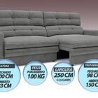 Sofá Pegasus 2,50m Assento Retrátil E Reclinável Velosuede Gr