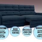 Sofá Pegasus 2,50m Assento Retrátil E Reclinável Velosuede Pe