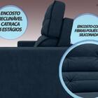 Sofá Pegasus 2,50m Assento Retrátil E Reclinável Velosuede Pe