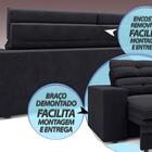 Sofá Pegasus 2,50m Assento Retrátil E Reclinável Velosuede Pr