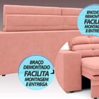 Sofá Pegasus 2,50m Assento Retrátil E Reclinável Velosuede Ro