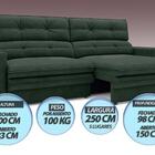 Sofá Pegasus 2,50m Assento Retrátil E Reclinável Velosuede Ve