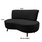 Sofá Pequeno Para Escritório E Recepção Quanat Veludo Preto