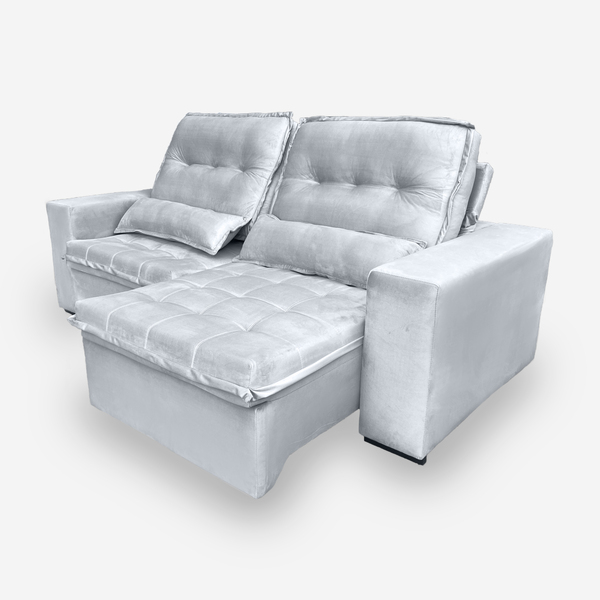 Sofá Persia 2 Lugares 1,70 Metros Veludo - 26 Prata