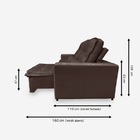 Sofá Persia 2 Lugares 1,90 Metros Veludo - 17 Chocolate