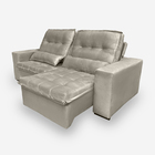 Sofá Persia 4 Lugares 2,30 Metros Veludo - 02 Bege