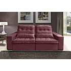 Sofá Persia 5 Lugares 2,70 Metros Veludo - 22 Bordô
