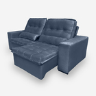 Sofá Persia 5 Lugares 2,70 Metros Veludo - 24 Marinho