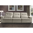 Sofá Persia 6 Lugares 2,90 Metros Veludo - 02 Bege