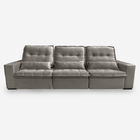 Sofá Persia 6 Lugares 2,90 Metros Veludo - 03 Capuccino