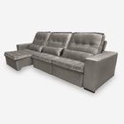 Sofá Persia 6 Lugares 2,90 Metros Veludo - 03 Capuccino