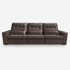 Sofá Persia 6 Lugares 2,90 Metros Veludo - 17 Chocolate