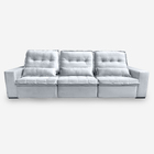 Sofá Persia 6 Lugares 2,90 Metros Veludo - 26 Prata