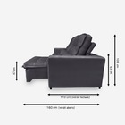 Sofá Persia 6 Lugares 3,20 Metros Veludo - 10 Cinza