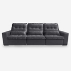 Sofá Persia 6 Lugares 3,20 Metros Veludo - 10 Cinza