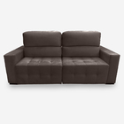 Sofá Plus 3 Lugares 2,10 Metros Veludo - 17 Chocolate